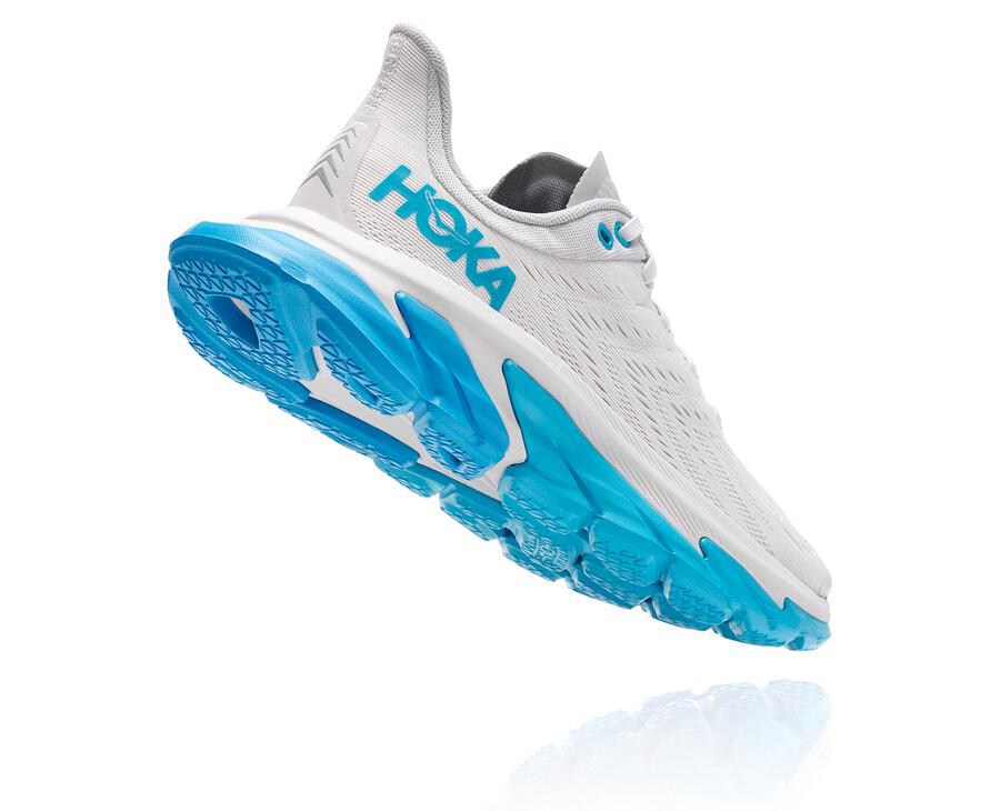 Hoka One One Løbesko Dame - Clifton Edge - Hvide/Blå - 698470YLO